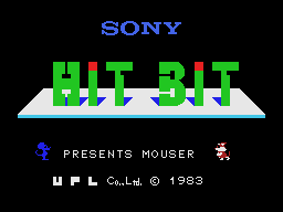 Mouser (MSX) screenshot: Title screen