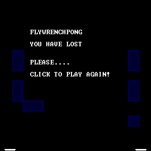 flywrenchpong (Browser) screenshot: Game lost