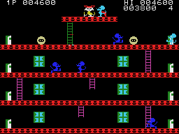 Mouser (MSX) screenshot: The ladder to the top appears