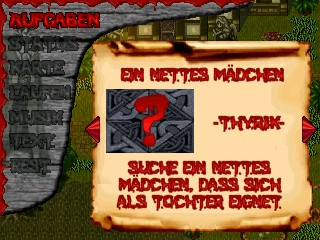 Vampires Dawn 2: Ancient Blood (Windows) screenshot: You can always read what quests you still have to finish.