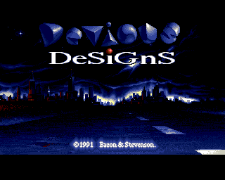 Devious Designs (Amiga) screenshot: Title screen