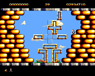 Devious Designs (Amiga) screenshot: Rocks level
