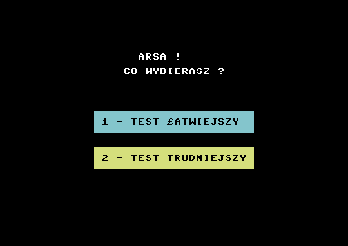 Screenshot of Program Edukacyjny w Pigułce: Matematyka (Commodore 64 ...