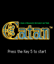 Catan (N-Gage) screenshot: Title screen.
