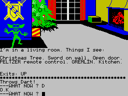 Screenshot of Gremlins: The Adventure (ZX Spectrum, 1985