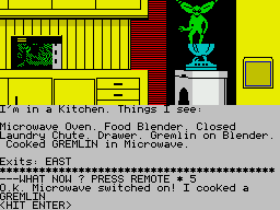 Gremlins: The Adventure (ZX Spectrum) screenshot: Notice that it's fried