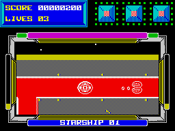 Unitrax (ZX Spectrum) screenshot: Gameplay screen.