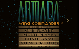 Wing Commander: Armada (DOS) screenshot: Main Menu
