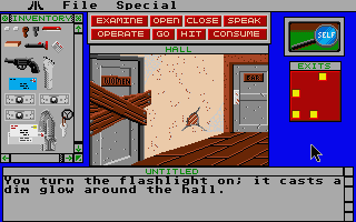 Déjà Vu II: Lost in Las Vegas (Atari ST) screenshot: Inside Joe's - Hallway.