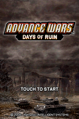Advance Wars: Days of Ruin (Nintendo DS) screenshot: The title screen