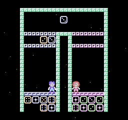 Palamedes II: Star Twinkles (NES) screenshot: A two-player match