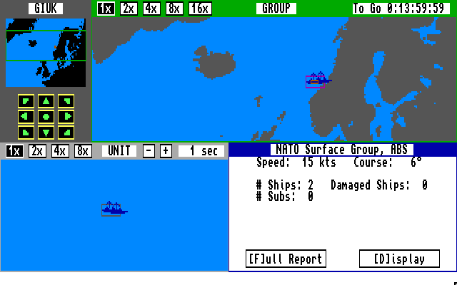 Harpoon (Amiga) screenshot: Main screen of the game
