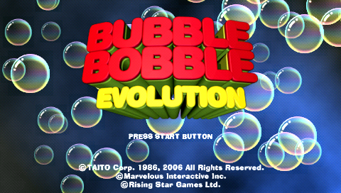 Bubble Bobble Evolution (PSP) screenshot: Title screen