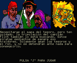 Treasure Island (MSX) screenshot: Demo - Men with low moral fiber (pirates)