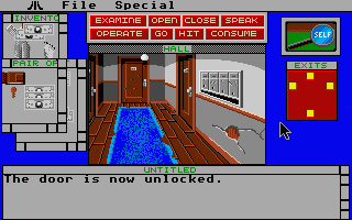 Déjà Vu II: Lost in Las Vegas (Atari ST) screenshot: Apartment Hallway.
