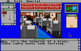 Déjà Vu II: Lost in Las Vegas (Atari ST) screenshot: Train.