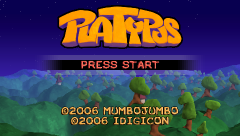 Platypus (PSP) screenshot: Title screen