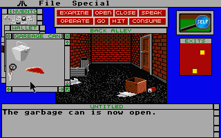 Déjà Vu II: Lost in Las Vegas (Atari ST) screenshot: Back alley.