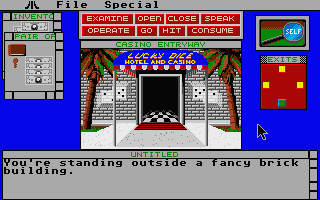Déjà Vu II: Lost in Las Vegas (Atari ST) screenshot: Outside casino.