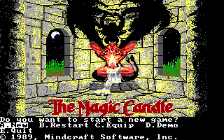 The Magic Candle: Volume 1 (DOS) screenshot: Title screen