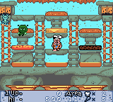 The Flintstones: Burgertime in Bedrock (Game Boy Color) screenshot: Starting level 1