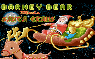 Barney Bear Meets Santa Claus (Amiga) screenshot: Title screen