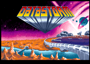 Datastorm (Amiga) screenshot: Title screen