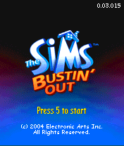 The Sims: Bustin' Out (N-Gage) screenshot: Title screen.