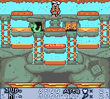 The Flintstones: Burgertime in Bedrock (Game Boy Color) screenshot: Starting level 2