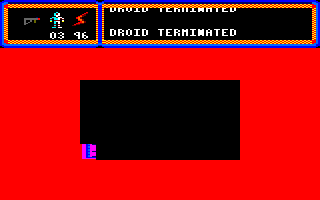 TUJAD (Amstrad CPC) screenshot: The new <i>Emotion Damper Systems (EDS)</i> mapping and the only gathered part until the moment.
