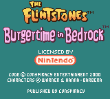 The Flintstones: Burgertime in Bedrock (Game Boy Color) screenshot: Title screen