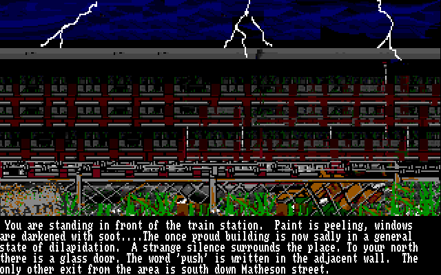The Twilight Zone (Amiga) screenshot: Train station
