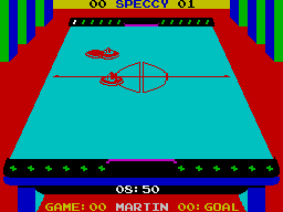 Superstar Indoor Sports (ZX Spectrum) screenshot: Awkward angle