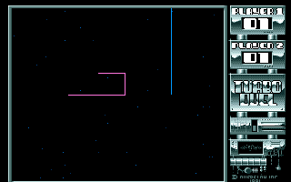 Turbo Duel (Amiga) screenshot: A game in progress