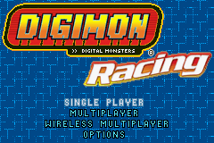 Digimon Racing (Game Boy Advance) screenshot: Main Menu