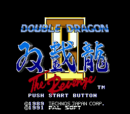 Double Dragon II: The Revenge (Genesis) screenshot: Title screen