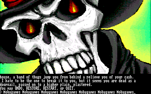 The Twilight Zone (Amiga) screenshot: Death screen