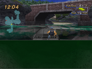 Championship Bass (PlayStation) screenshot: Bridge