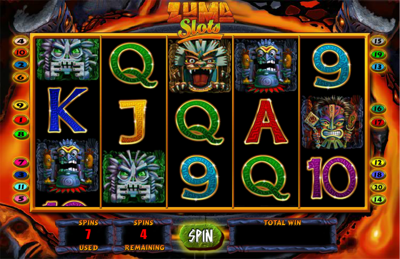 Screenshot of Zuma Slots (Browser, 2015) - MobyGames