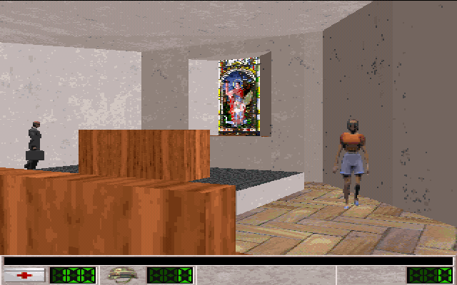 The Varginha Incident (DOS) screenshot: Inside the hospital's chapel you'll find some useful items.