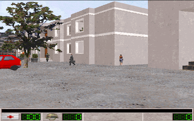 The Varginha Incident (DOS) screenshot: Arriving at the hospital.