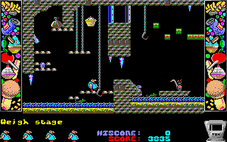 Chubby Gristle (Amiga) screenshot: Weigh stage