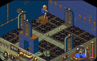 Treasure Trap (Amiga) screenshot: Smart fish devouring the enemy