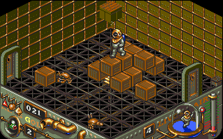 Treasure Trap (Amiga) screenshot: Stack of boxes