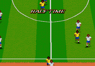 World Championship Soccer II (Genesis) screenshot: Halftime