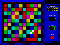 Kemshu (ZX Spectrum) screenshot: In-game screen.
