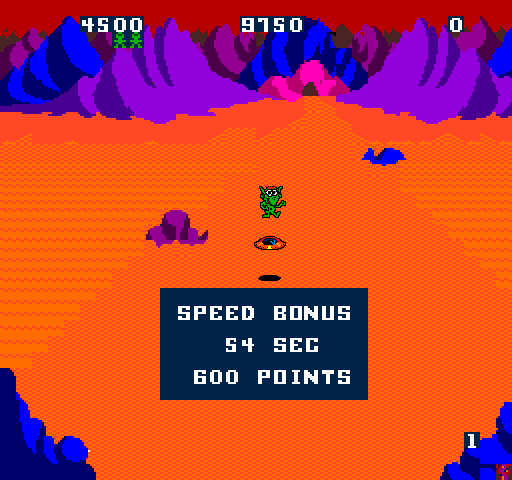 Wacko (Arcade) screenshot: Completed the first level.