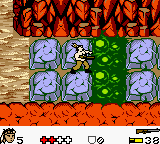 Turok: Rage Wars (Game Boy Color) screenshot: Leap over the danger or loose a life