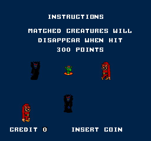 Wacko (Arcade) screenshot: Instruction screen