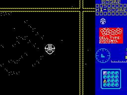 Mutants (ZX Spectrum) screenshot: In space with fuzzy beings